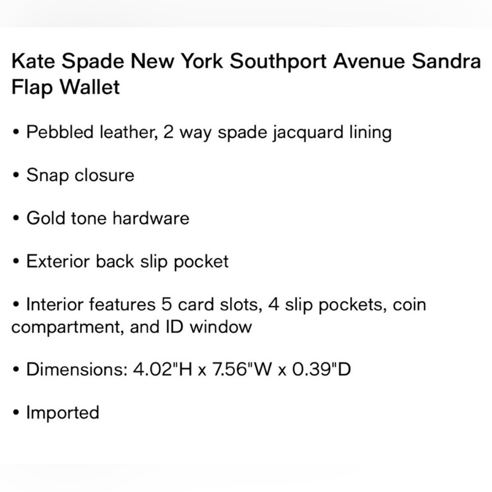 Kate Spade wallet - Picture 9 of 9